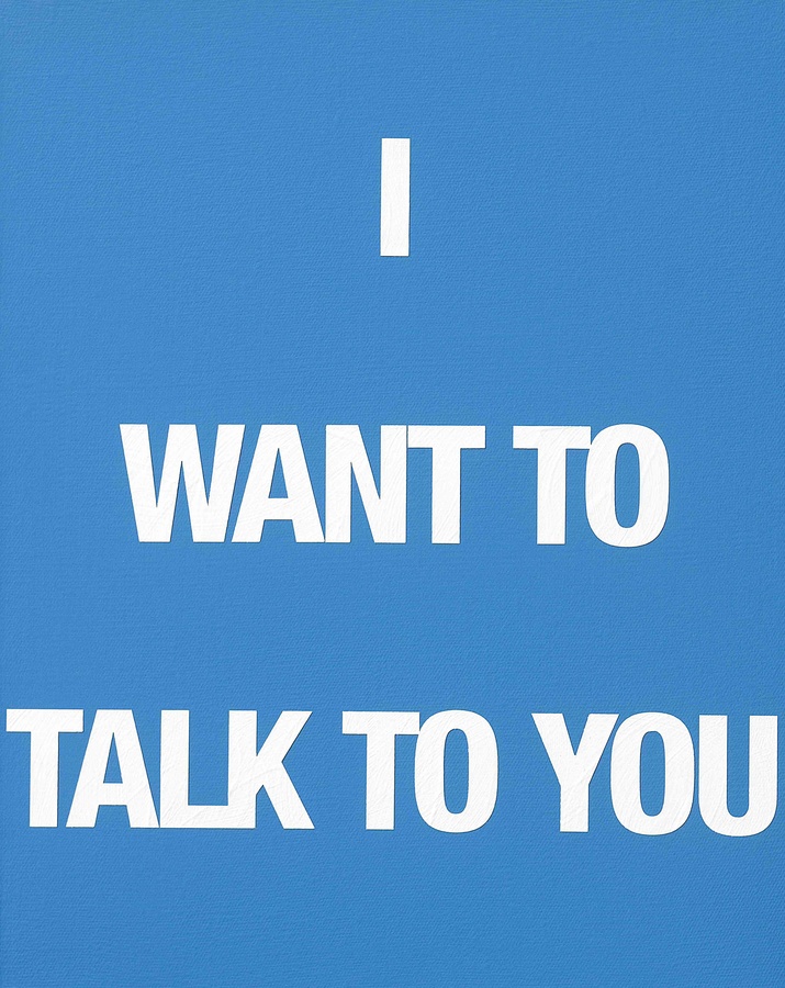 I WANT TO TALK TO YOU, 2009 Acrylic on canvas 50 x 40 cm